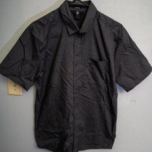 Volcom Gray short sleeve Button up Size medium